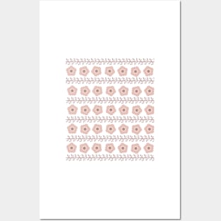 Boho Flower Cute Simple Floral Pattern Design Posters and Art